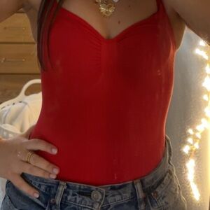 SKIMS Red Bodysuit Extra Small XS